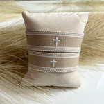 Never Alone - Embroidered Cross Tassel Adjustable Friendship Bracelet