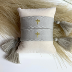 Never Alone - Embroidered Cross Tassel Adjustable Friendship Bracelet