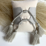 Never Alone - Embroidered Cross Tassel Adjustable Friendship Bracelet