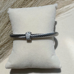 Grace Cuff Bangle - Stainless Steel Adjustable Bracelet for Women, Elegant for daily wear or any special occasion