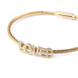 LOVED PAVE BANGLE